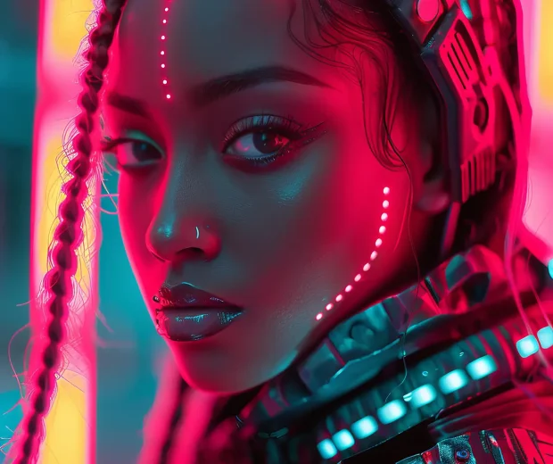 Cyberpunk woman