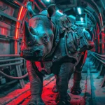 Half rhino robot