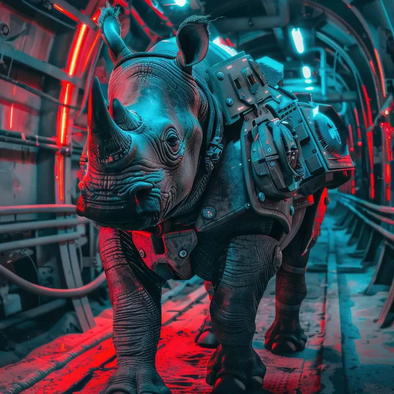 Half rhino robot